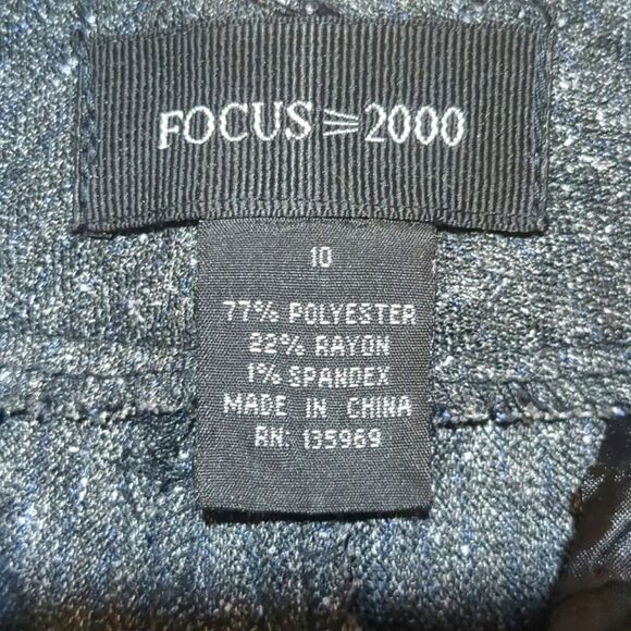 Focus 2000 Pants Size 8 Dress Trousers Tweedy Gray Straight Leg Capsule Work - Picture 7 of 9